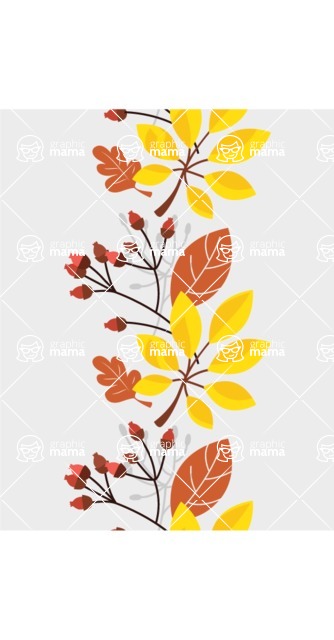 Nature Backgrounds, Patterns and Frames Themed Graphic Collection - Beautiful Seamless Flowers Vector Pattern